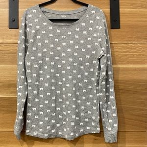 3/$28 Old Navy XL TALL Polar Bear Waffle Knit Thermal T Shirt